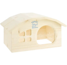 Kleintierhaus aus Holz mit Fenster und Eingang