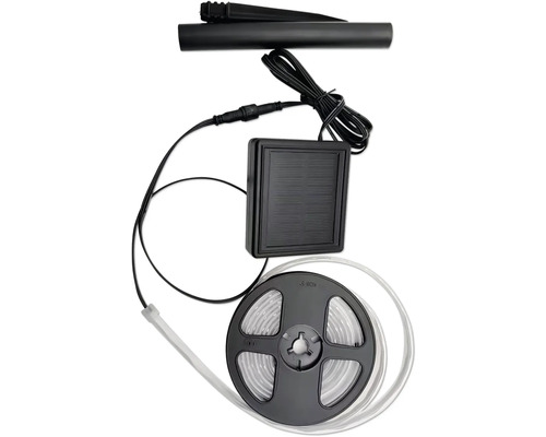 Guirlande lumineuse LED solaire avec piquet de terre et bobine d''enroulement
