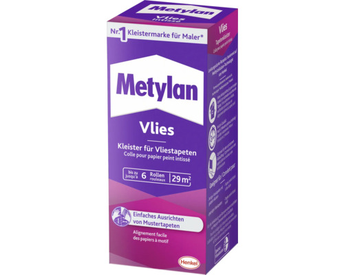 Colle à tapisser feutre non-tissé Metylan 180 g Colle à papier peint Metylan Vlies pour jusqu''à six rouleaux et 29 mètres carrés