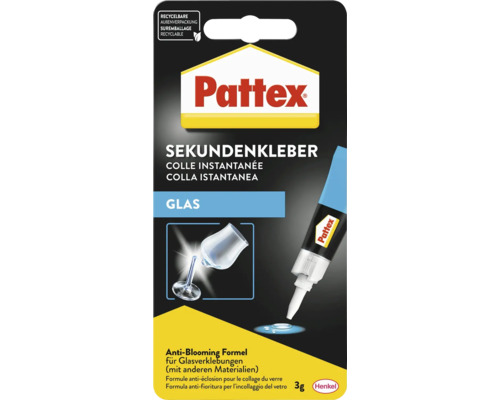 Pattex Sekundenkleber für Glas, 3 Gramm