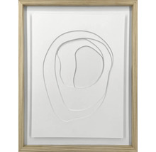 Dekoratives Wandbild mit abstrakten Formen im Holzrahmen