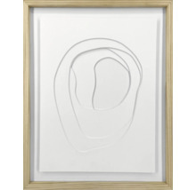 Gerahmtes Wandbild mit abstraktem, erhabenem Muster