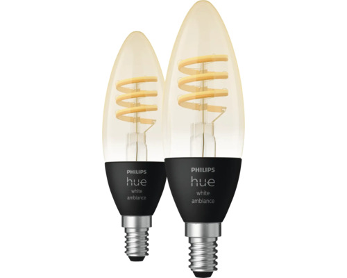 Ampoule LED bougie filament à intensité lumineuse variable E14 4,6 W