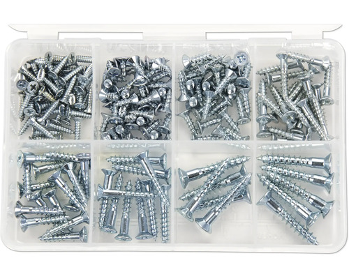 Boîte d''assortiment avec différentes vis