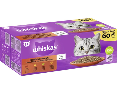 WHISKAS clas. sélection en gelée 1+ 60x85 g