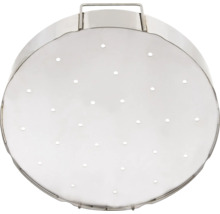 Cuit-vapeur rond en acier inoxydable avec trous et poignée