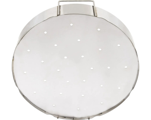 Cuit-vapeur rond en acier inoxydable avec trous et poignée