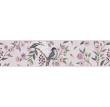 Illustration d''oiseaux et de fleurs sur un papier peint