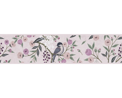 Illustration d''oiseaux et de fleurs sur un papier peint