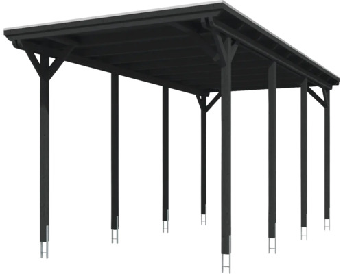 Carport aus Holz mit Flachdach