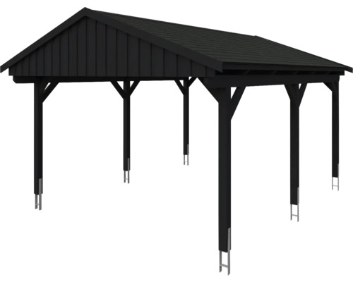 Carport en bois avec toit