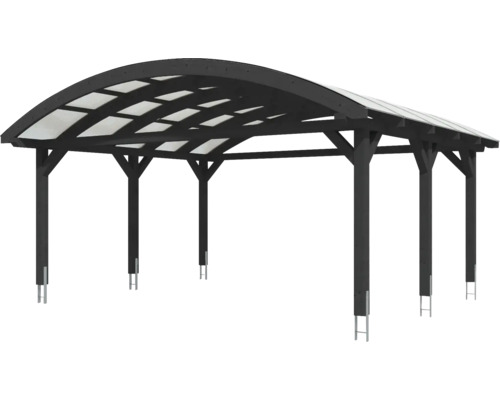 Carport aus Holz mit Polycarbonat-Dach