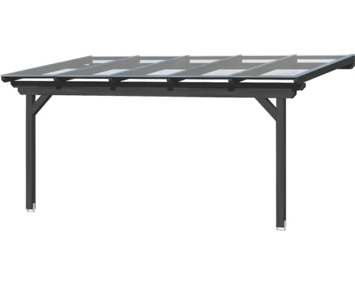 Toit de terrasse avec toit en verre et cadre en bois