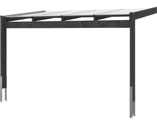 Holzcarport mit Glaselementen