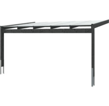 Carport en bois avec toit transparent