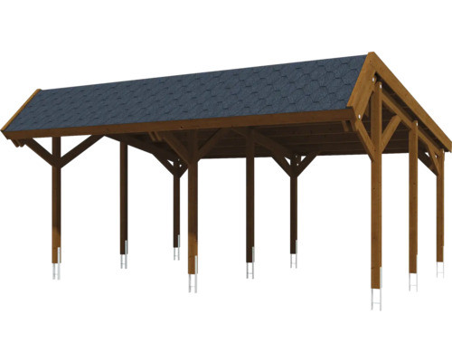 Holzcarport mit Satteldach