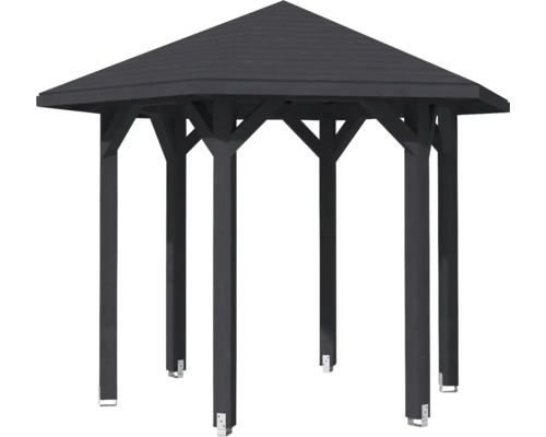 Pavillon de jardin en bois avec toit hexagonal