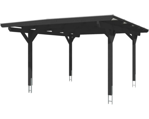 Carport en bois avec poteaux et toit
