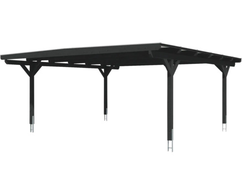 Carport en bois avec toit plat