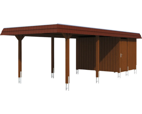 Carport en bois avec remise