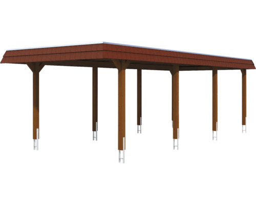 Carport aus Holz mit Dach