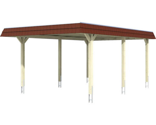 Holz Carport mit Ziegeldach für den Aussenbereich