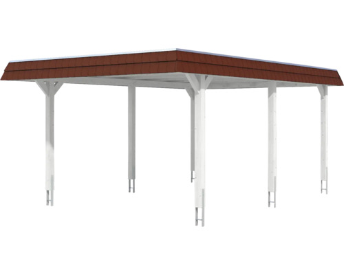 Abri de voiture en bois avec toit