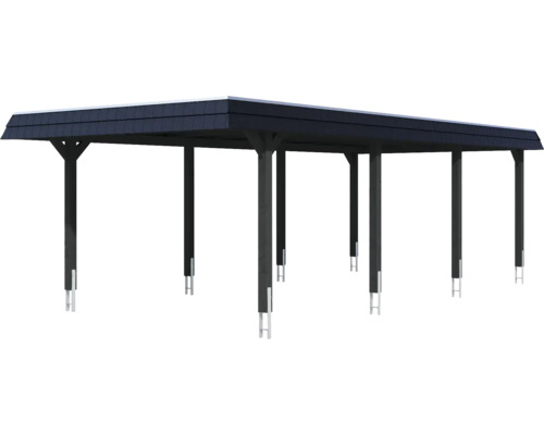 Freistehender Carport aus Holz mit Ziegeldach
