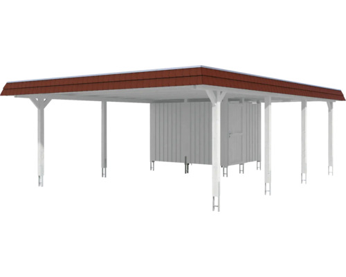 Carport mit Geräteraum für den Garten