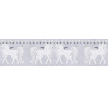 Bordure de papier peint avec motif de licorne pour chambre d''enfant