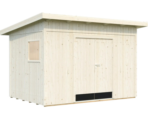 Abri de jardin en bois avec double porte et fenêtre