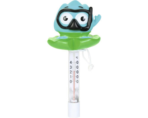 Thermomètre de piscine avec motif d''oiseau et lunettes de plongée