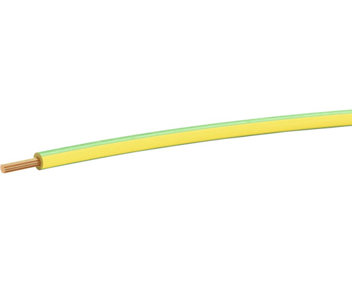 Câble électrique multibrin en T 1x6 mm2 jaune/vert Eca (au mètre)