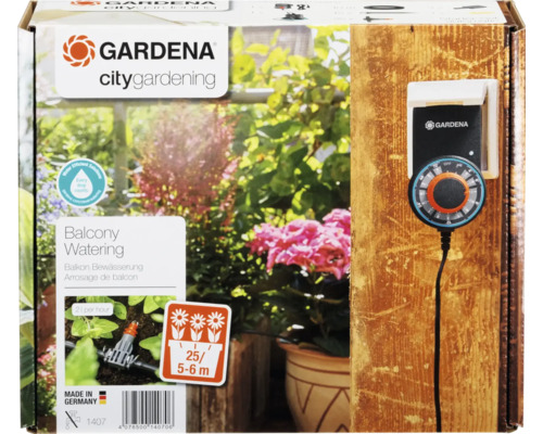 Emballage du système d''irrigation pour balcon Gardena City Gardening