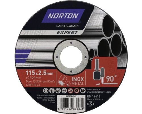 Norton Saint-Gobain Expert disque à tronçonner 115 x 2,5 mm