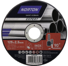 Disque à tronçonner Norton 125 x 2,5 millimètres pour métal et acier inoxydable