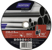 Disque à tronçonner Norton, 230 x 2,5 millimètres, convient pour l’acier inoxydable