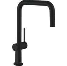 Robinet de cuisine noir à bec haut