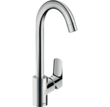 Robinet de lavabo en métal avec bec haut