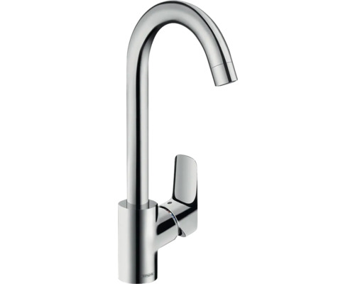 Robinet de lavabo en métal avec bec haut