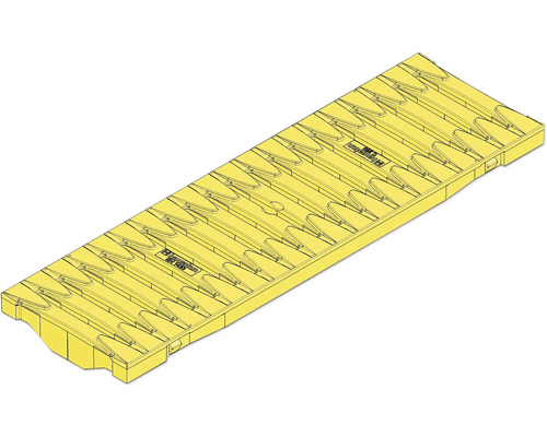 Hauraton Recyfix PRO 100 Stegrost SW 110/9 horizontaler Schubsicherung Klasse C 250 sonne-gelb 500 x 149 x 38 mm