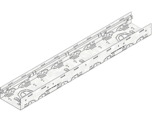 Caniveau de drainage Hauraton Dachfix Steel 155 partie inférieure de caniveau type 75 1000x155x75 mm