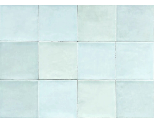 Wandfliese Zellige Mint 12x12cm Anordnung von Keramikfliesen