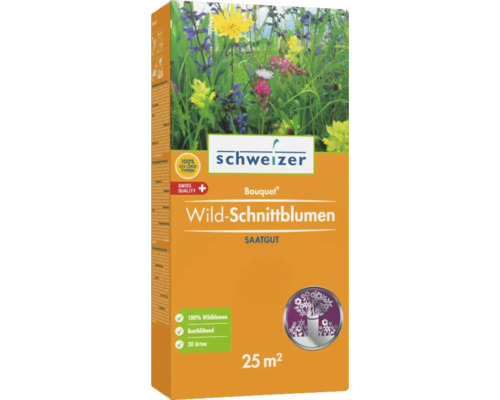 Eric Schweizer Rasensamen Bouquet 25 m² 1,25 kg Schweizer Wildblumensamen für Schnittblumen Bouquet für 25 Quadratmeter