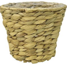 Pot de fleurs en matériau naturel tressé