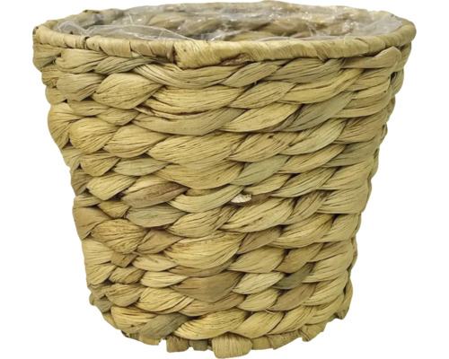 Pot de fleurs en matériau naturel tressé