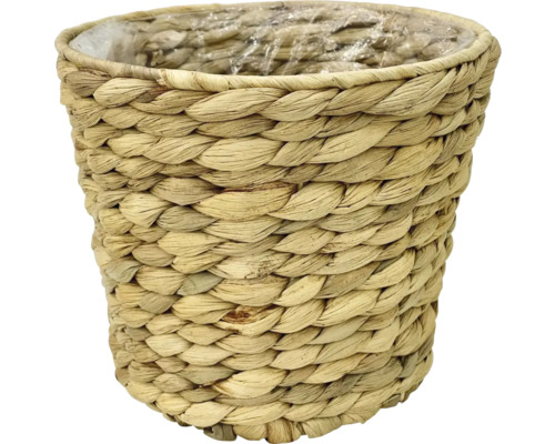 Pot de fleurs en matériau naturel tressé