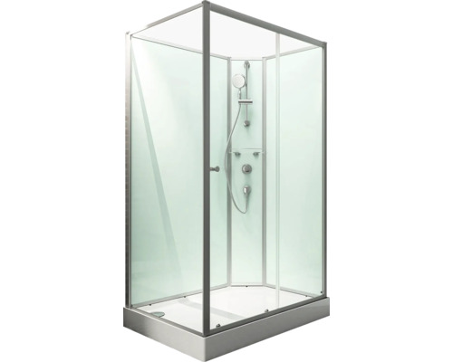 Cabine de douche complète avec ensemble de douche et receveur de douche