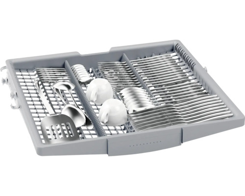 Panier à couverts pour lave-vaisselle avec couverts et tasses