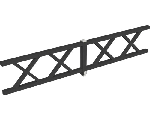 Brüstung Andreaskreuz SKAN HOLZ 465 x 84 cm anthrazit